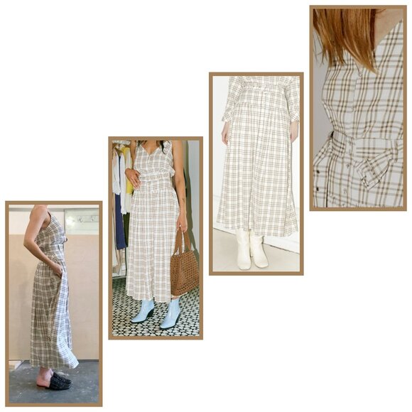 Mr Larkin Sille curtain plaid skirt and cami top set size small - Picture 11 of 11